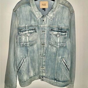 Men’s designer PAIGE Faded Blue Denim Jacket